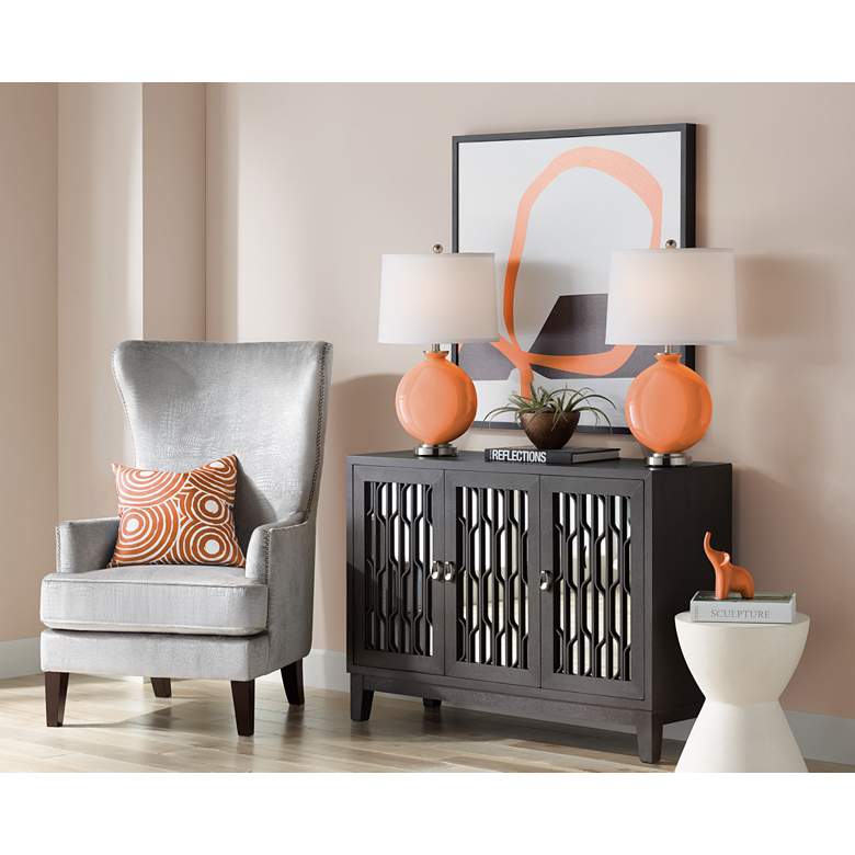 Image 5 Color Plus Carrie 26 1/2" Celosia Orange Table Lamps Set of 2 more views