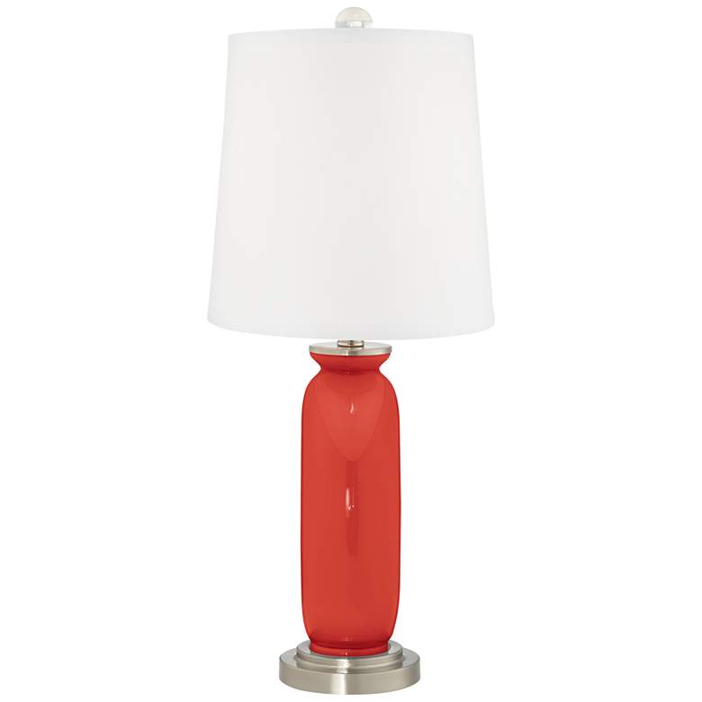 Image 4 Color Plus Carrie 26 1/2" Cherry Tomato Red Table Lamps Set of 2 more views