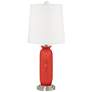 4_Color Plus Carrie 26 1/2" Cherry Tomato Red Table Lamps Set of 2 more views