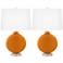 Color Plus Carrie 26 1/2" Cinnamon Spice Brown Table Lamps Set of 2