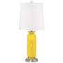 Thumbnail4 of Color Plus Carrie 26 1/2" Citrus Yellow Table Lamps Set of 2 more views