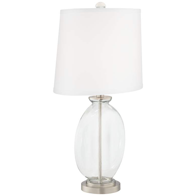 Image 2 Color Plus Carrie 26 1/2" Clear Glass Fillable Table Lamps Set of 2 more views