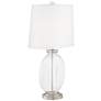 Color Plus Carrie 26 1/2" Clear Glass Fillable Table Lamps Set of 2