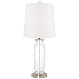 Image3 of Color Plus Carrie 26 1/2" Clear Glass Fillable Table Lamps Set of 2 more views