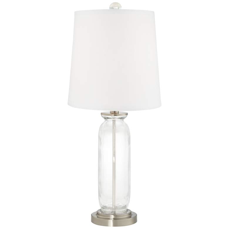 Image 3 Color Plus Carrie 26 1/2" Clear Glass Fillable Table Lamps Set of 2 more views