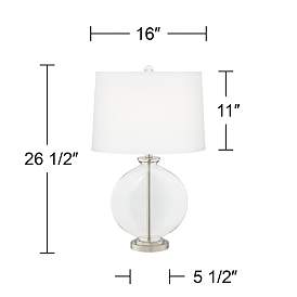 Image4 of Color Plus Carrie 26 1/2" Clear Glass Fillable Table Lamps Set of 2 more views