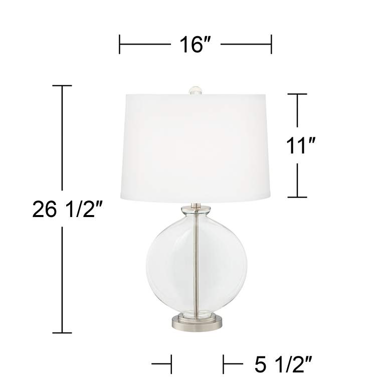 Image 4 Color Plus Carrie 26 1/2 inch Clear Glass Fillable Table Lamps Set of 2 more views