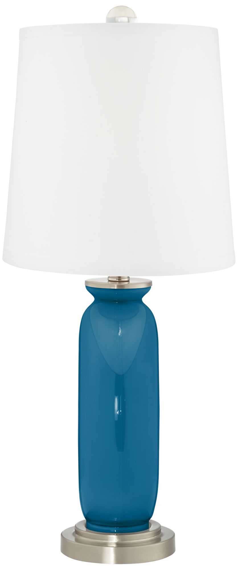 Image 4 Color Plus Carrie 26 1/2" Coastal Mykonos Blue Table Lamp Set of 2 more views