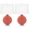 Color Plus Carrie 26 1/2" Coral Reef Table Lamp Set of 2