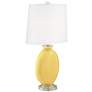 Color Plus Carrie 26 1/2" Daffodil Yellow Table Lamps Set of 2