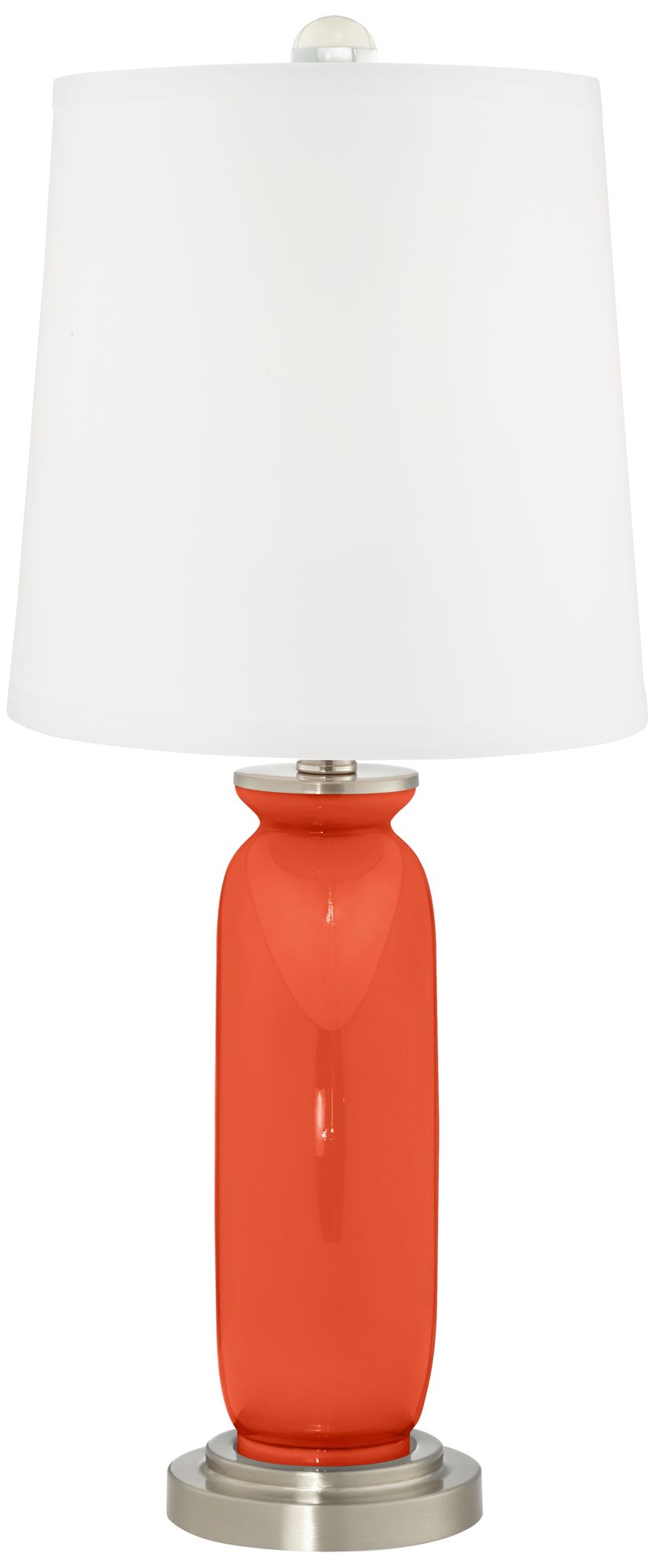 Image 4 Color Plus Carrie 26 1/2" Daredevil Orange Table Lamps Set of 2 more views