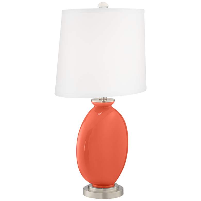 Image 3 Color Plus Carrie 26 1/2" Daring Orange Table Lamps Set of 2 more views