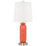 4_Color Plus Carrie 26 1/2" Daring Orange Table Lamps Set of 2 more views
