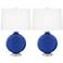 Color Plus Carrie 26 1/2" Dazzling Blue Table Lamp Set of 2