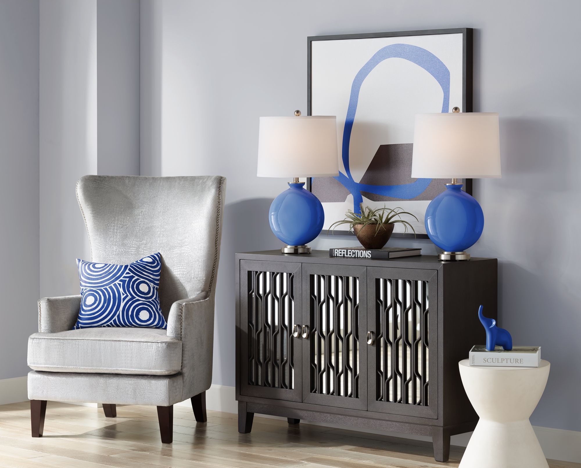 Image 5 Color Plus Carrie 26 1/2" Dazzling Blue Table Lamp Set of 2 more views