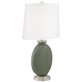 Image3 of Color Plus Carrie 26 1/2" Deep Lichen Green Table Lamps Set of 2 more views