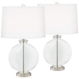 Image2 of Color Plus Carrie 26 1/2" Fillable Lamps Set of 2 with USB Dimmers
