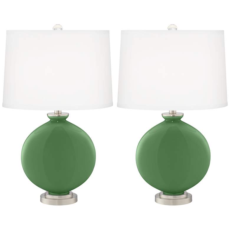 Image 2 Color Plus Carrie 26 1/2" Garden Grove Green Table Lamps Set of 2