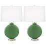 2_Color Plus Carrie 26 1/2" Garden Grove Green Table Lamps Set of 2