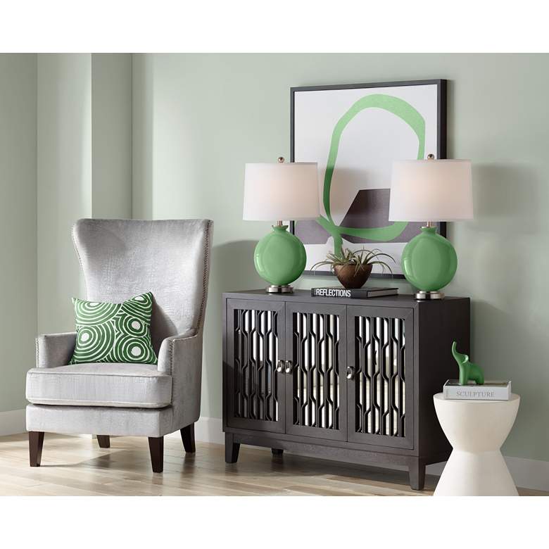 Image 5 Color Plus Carrie 26 1/2" Garden Grove Green Table Lamps Set of 2 more views