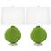 Color Plus Carrie 26 1/2" Gecko Green Table Lamp Set of 2