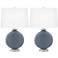Color Plus Carrie 26 1/2" Granite Peak Gray Table Lamps Set of 2