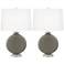 Color Plus Carrie 26 1/2" High Gauntlet Gray Table Lamps Set of 2