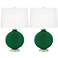 Color Plus Carrie 26 1/2" High Greens Table Lamp Set of 2