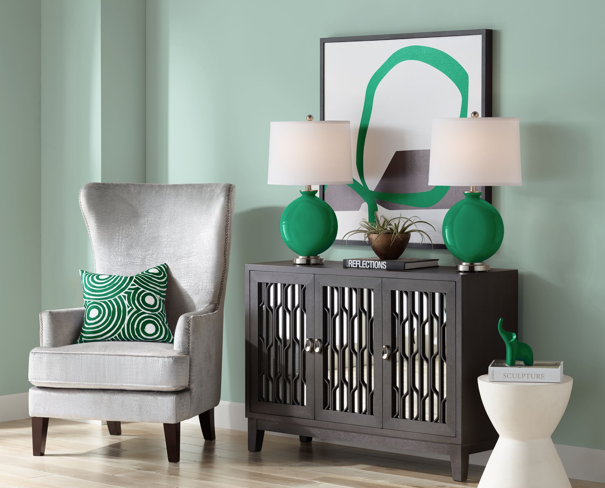 Image 5 Color Plus Carrie 26 1/2" High Greens Table Lamp Set of 2 more views