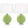 2_Color Plus Carrie 26 1/2" High Lime Rickey Green Table Lamps Set of 2