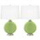 Color Plus Carrie 26 1/2" High Lime Rickey Green Table Lamps Set of 2