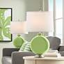 1_Color Plus Carrie 26 1/2" High Lime Rickey Green Table Lamps Set of 2