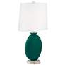 3_Color Plus Carrie 26 1/2" High Peacock Blue Table Lamps Set of 2 more views