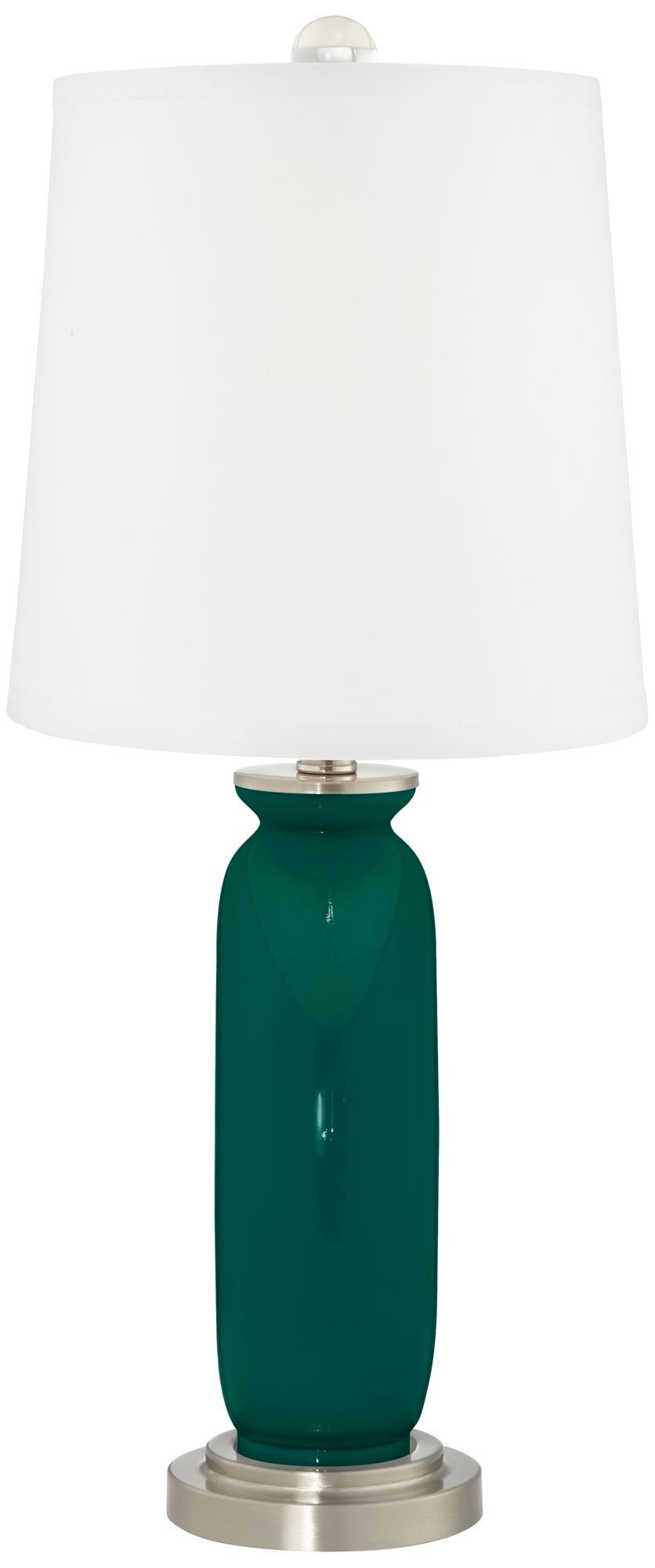 Image 4 Color Plus Carrie 26 1/2" High Peacock Blue Table Lamps Set of 2 more views