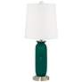 4_Color Plus Carrie 26 1/2" High Peacock Blue Table Lamps Set of 2 more views