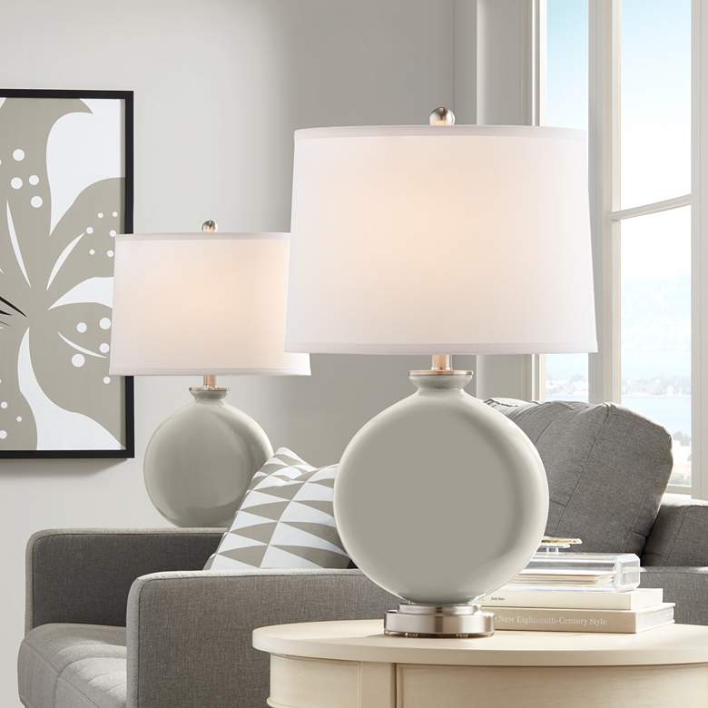 Image 1 Color Plus Carrie 26 1/2 inch High Requisite Gray Table Lamps Set of 2