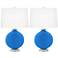 Color Plus Carrie 26 1/2" High Royal Blue Table Lamps Set of 2