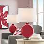 Color Plus Carrie 26 1/2" High Samba Red Table Lamps Set of 2