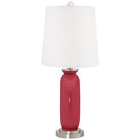 Image4 of Color Plus Carrie 26 1/2" High Samba Red Table Lamps Set of 2 more views