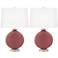 Color Plus Carrie 26 1/2" High Toile Red Table Lamps Set of 2