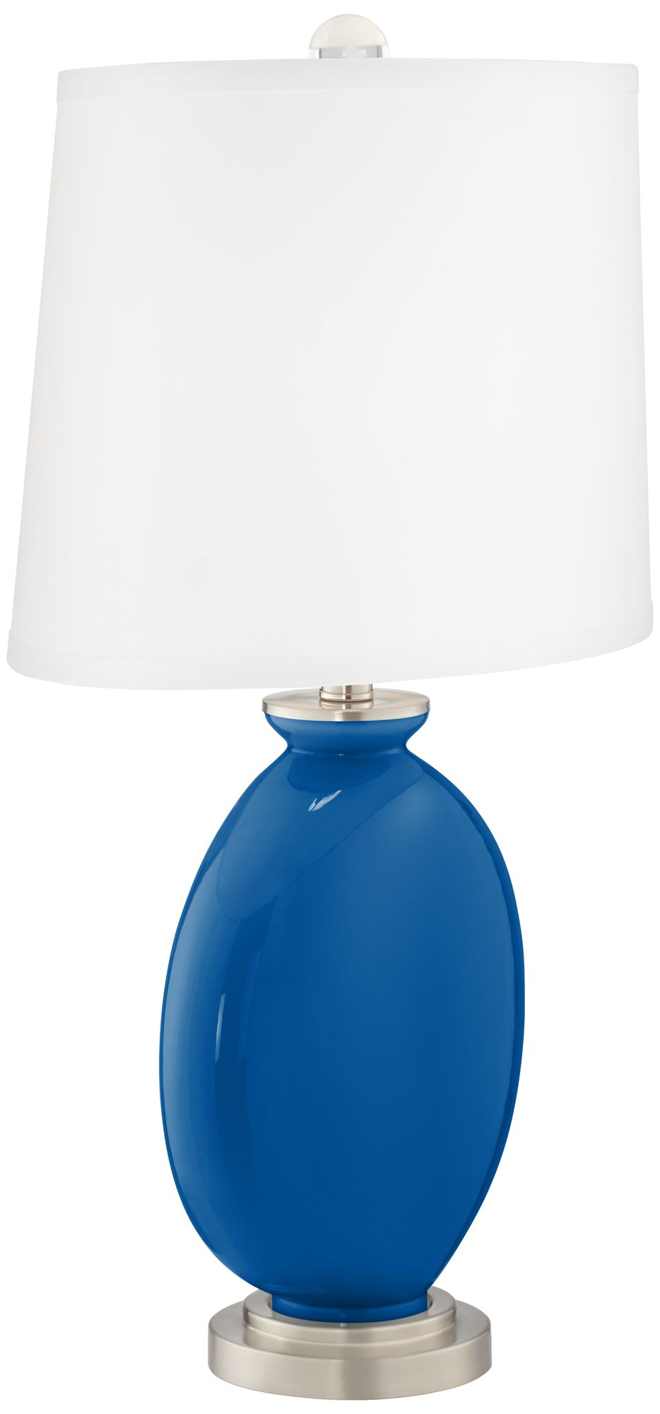 Image 3 Color Plus Carrie 26 1/2" Hyper Blue Table Lamps Set of 2 more views