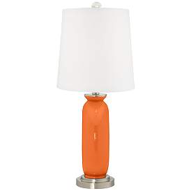 Image4 of Color Plus Carrie 26 1/2" Invigorate Orange Table Lamps Set of 2 more views