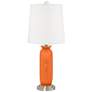 Color Plus Carrie 26 1/2" Invigorate Orange Table Lamps Set of 2