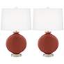 2_Color Plus Carrie 26 1/2" Madeira Red Table Lamps Set of 2