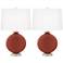 Color Plus Carrie 26 1/2" Madeira Red Table Lamps Set of 2