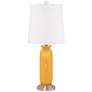 Color Plus Carrie 26 1/2" Marigold Lamps Set of 2 with USB Dimmers