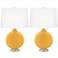 Color Plus Carrie 26 1/2" Marigold Yellow Table Lamps Set of 2