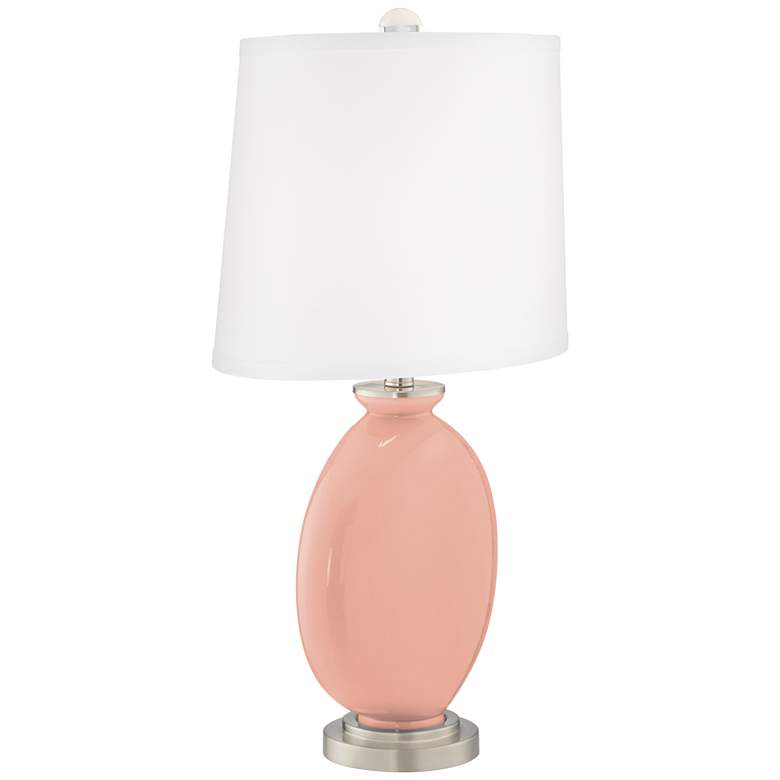 Image 3 Color Plus Carrie 26 1/2" Mellow Coral Table Lamps Set of 2 more views