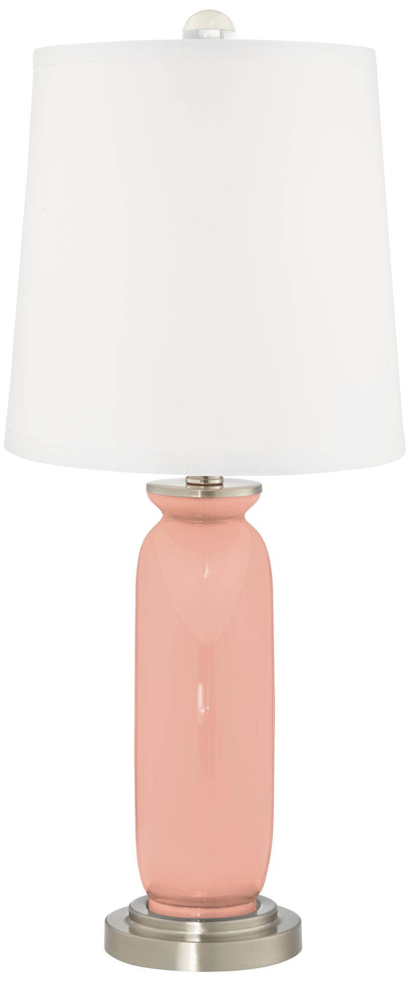 Image 4 Color Plus Carrie 26 1/2" Mellow Coral Table Lamps Set of 2 more views