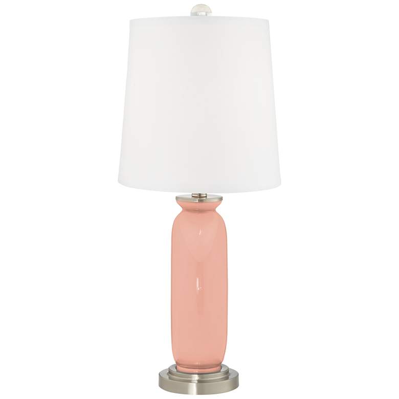 Image 4 Color Plus Carrie 26 1/2" Mellow Coral Table Lamps Set of 2 more views